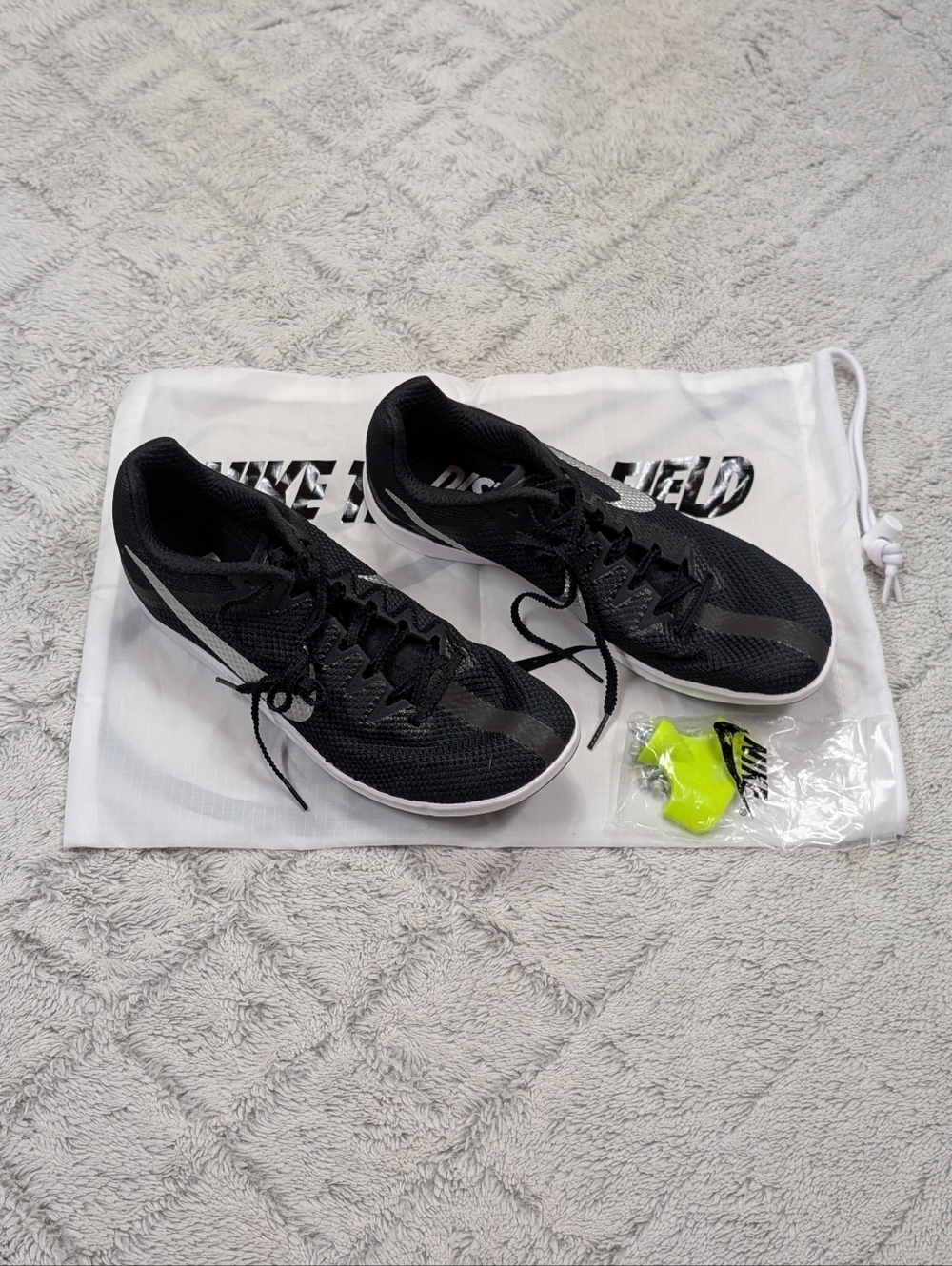 Nike Zoom Rival Distance Track & Field Spikes Black Silver Mens 9 DC8725-001 NEW